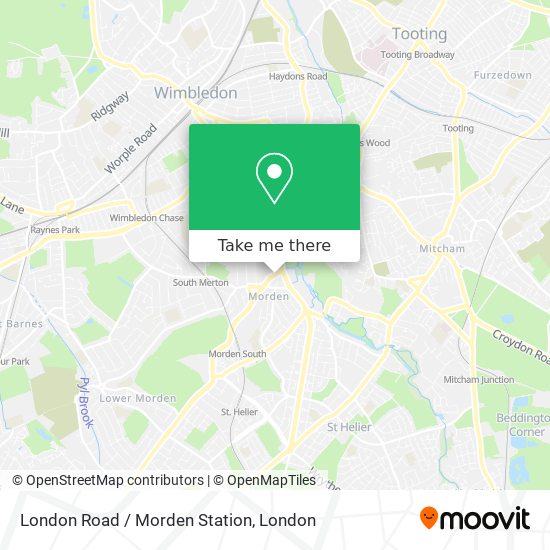 London Road / Morden Station map