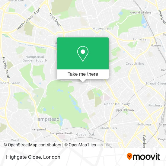 Highgate Close map