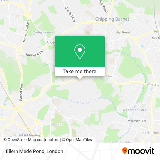 Ellern Mede Pond map