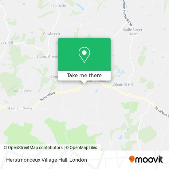 Herstmonceux Village Hall map