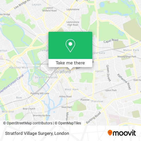 Stratford Village Surgery map