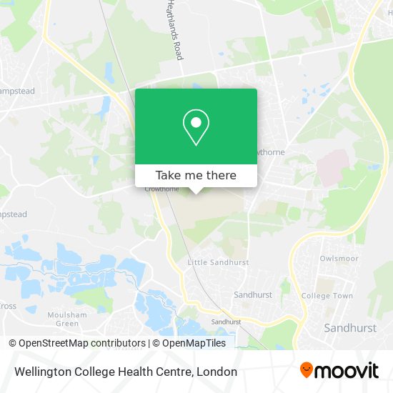 Wellington College Health Centre map