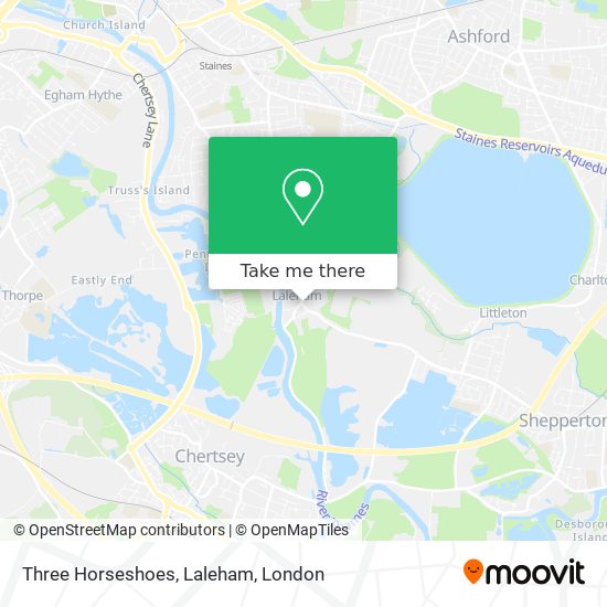 Three Horseshoes, Laleham map