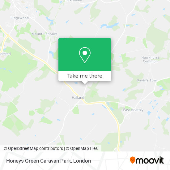 Honeys Green Caravan Park map