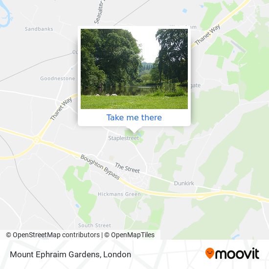 Mount Ephraim Gardens map