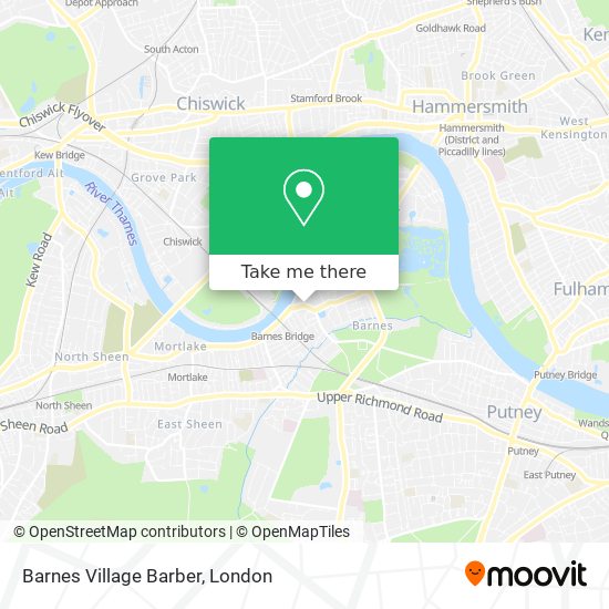 Barnes Village Barber map