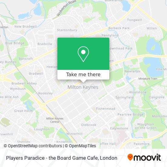 Players Paradice - the Board Game Cafe map