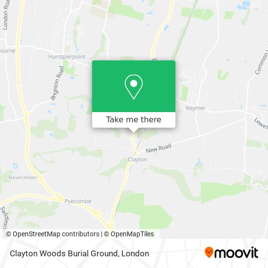Clayton Woods Burial Ground map