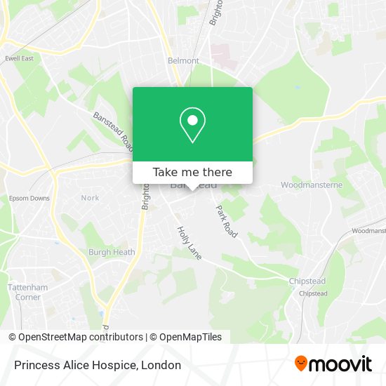 Princess Alice Hospice map