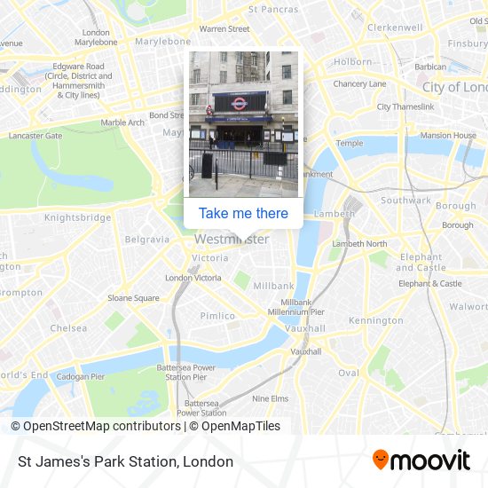 St James's Park Station map