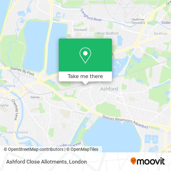 Ashford Close Allotments map