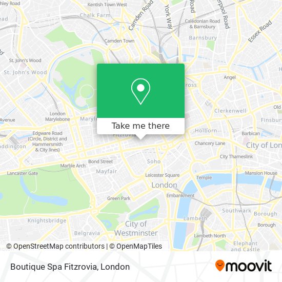 Boutique Spa Fitzrovia map