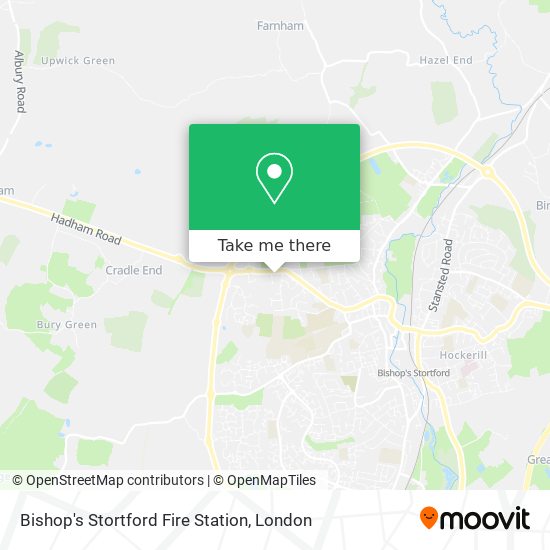 Bishop's Stortford Fire Station map