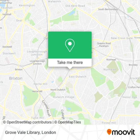 Grove Vale Library map
