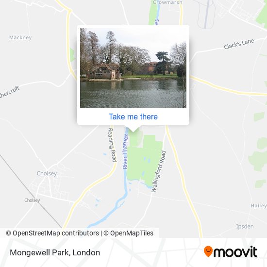 Mongewell Park map