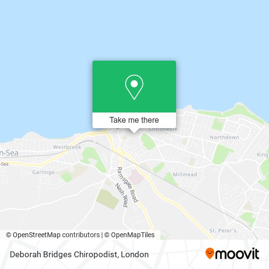 Deborah Bridges Chiropodist map