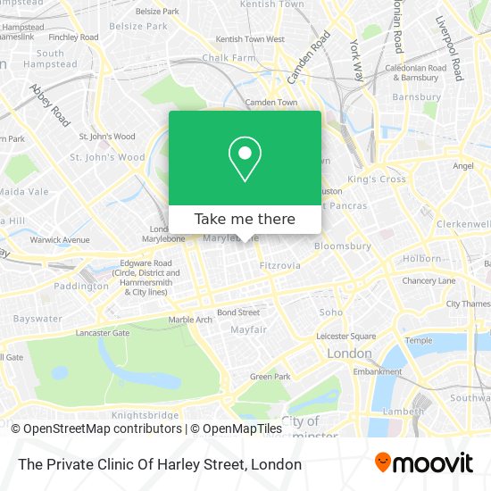 The Private Clinic Of Harley Street map