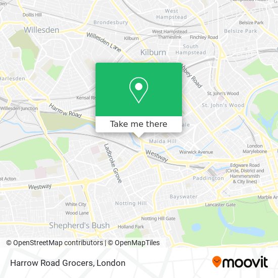 Harrow Road Grocers map