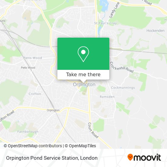 Orpington Pond Service Station map