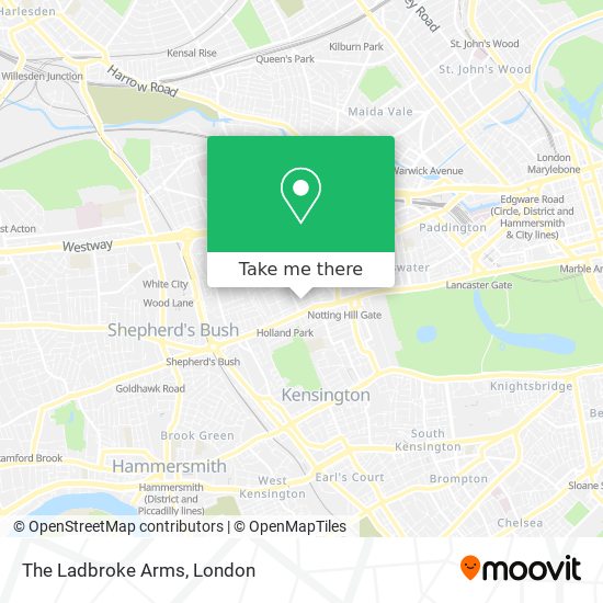 The Ladbroke Arms map