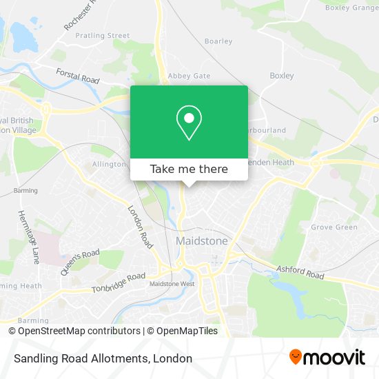 Sandling Road Allotments map