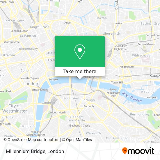 Millennium Bridge map
