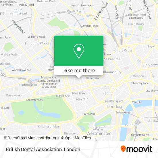 British Dental Association map