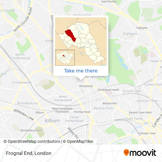 Frognal End map