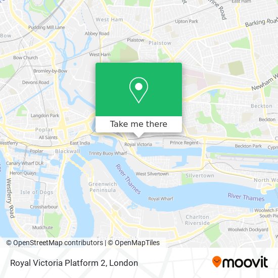Royal Victoria Platform 2 map