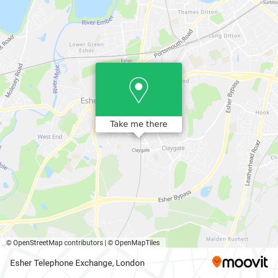 Esher Telephone Exchange map