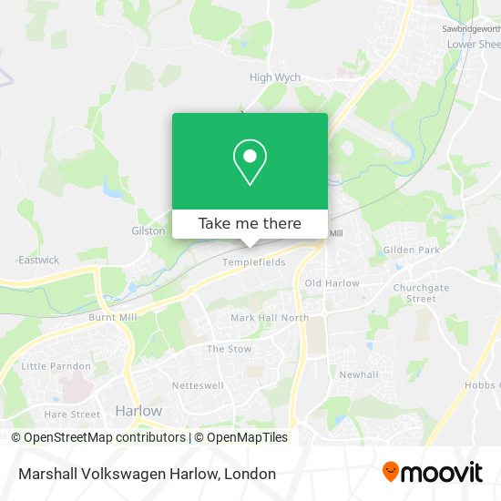 Marshall Volkswagen Harlow map