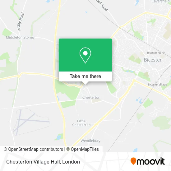 Chesterton Village Hall map