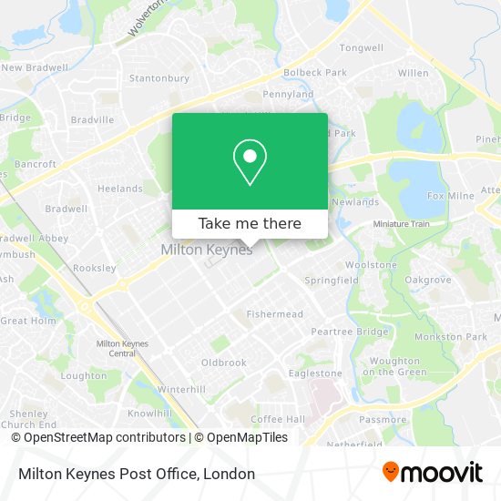 Milton Keynes Post Office map
