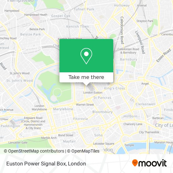 Euston Power Signal Box map