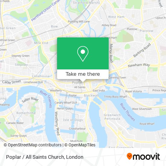Poplar / All Saints Church map