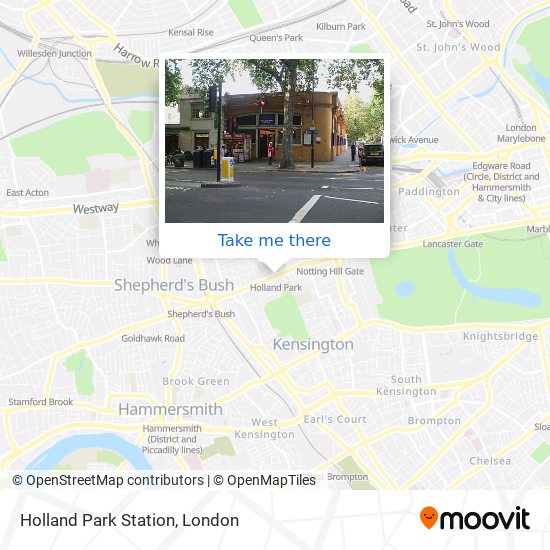 Holland Park Station map