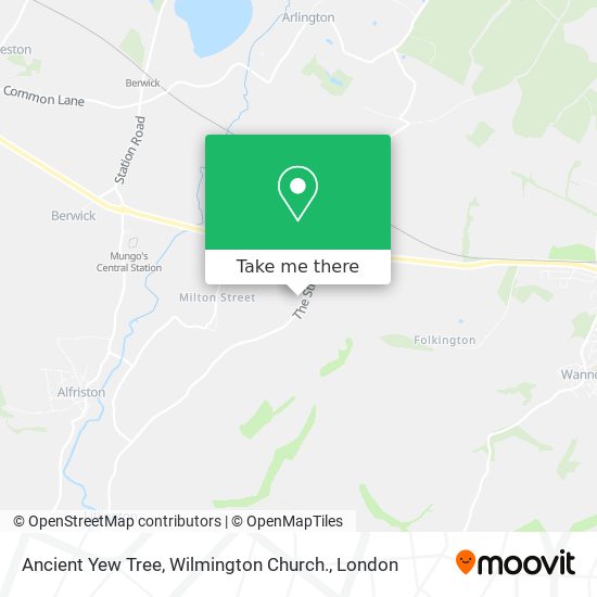 Ancient Yew Tree, Wilmington Church. map