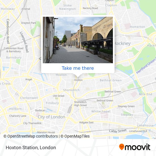 Hoxton Station map