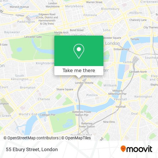 55 Ebury Street map