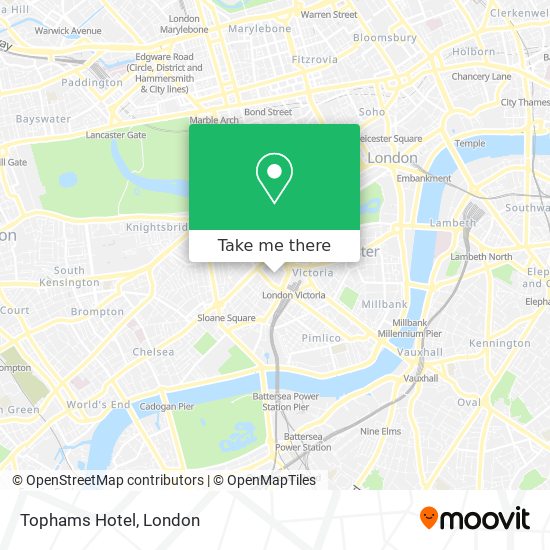 Tophams Hotel map