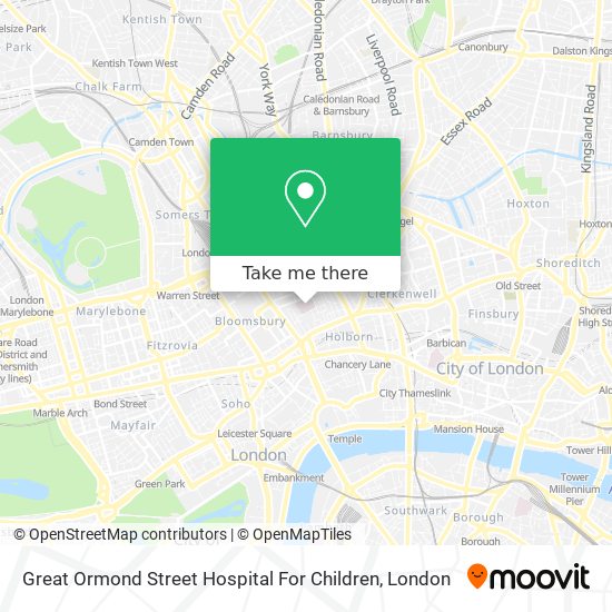 Great Ormond Street Hospital For Children map