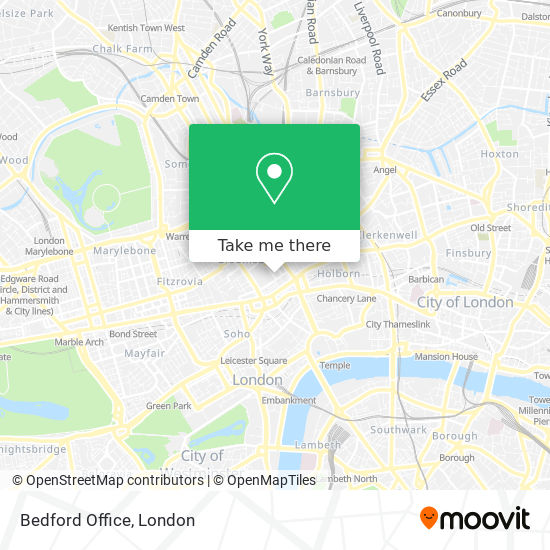 Bedford Office map