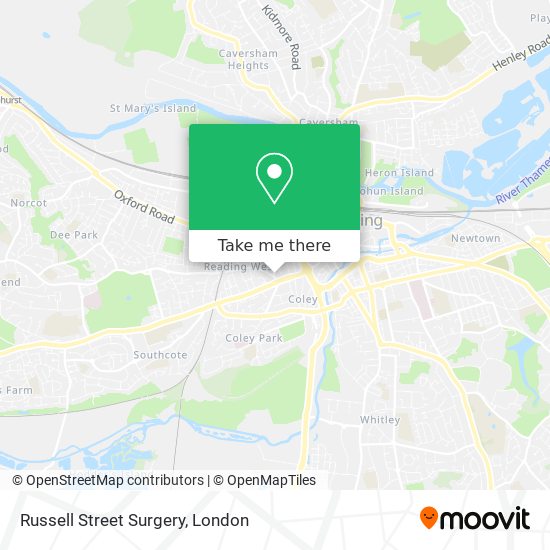 Russell Street Surgery map