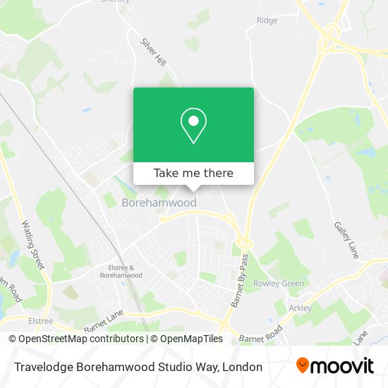 Travelodge Borehamwood Studio Way map