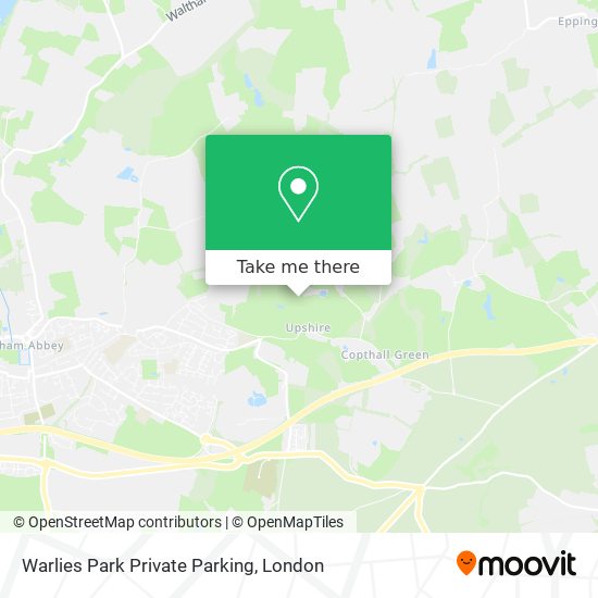 Warlies Park Private Parking map