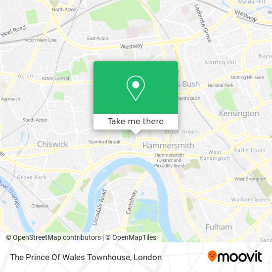 The Prince Of Wales Townhouse map