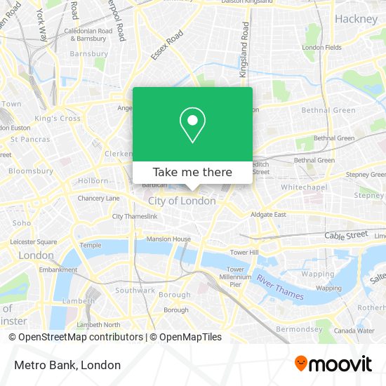 Metro Bank map