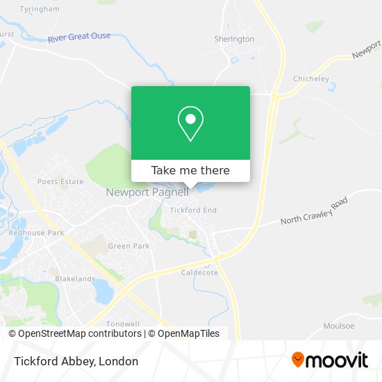 Tickford Abbey map