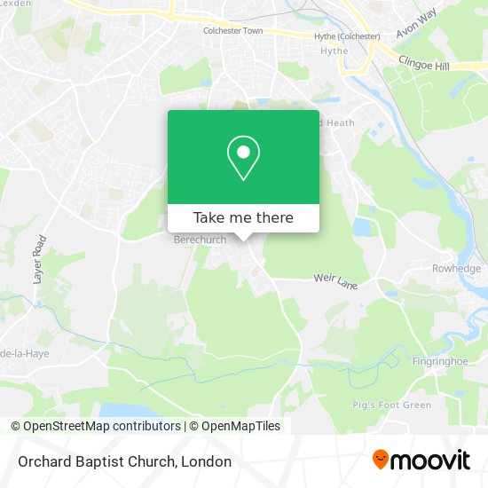 Orchard Baptist Church map