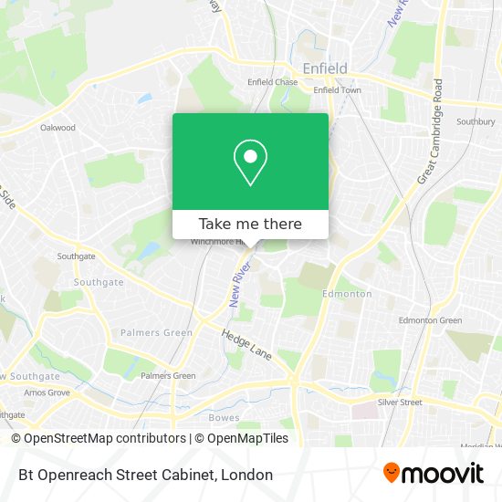 Bt Cabinet Locations Map How To Get To Bt Openreach Street Cabinet In Winchmore Hill By Bus, Tube Or  Train?